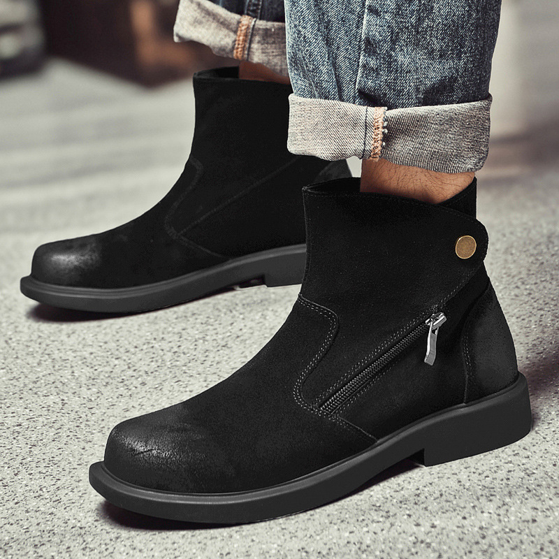 Vintage Cow Suede Mens Chelsea - Vintage Outdoor Fashion recension och pris