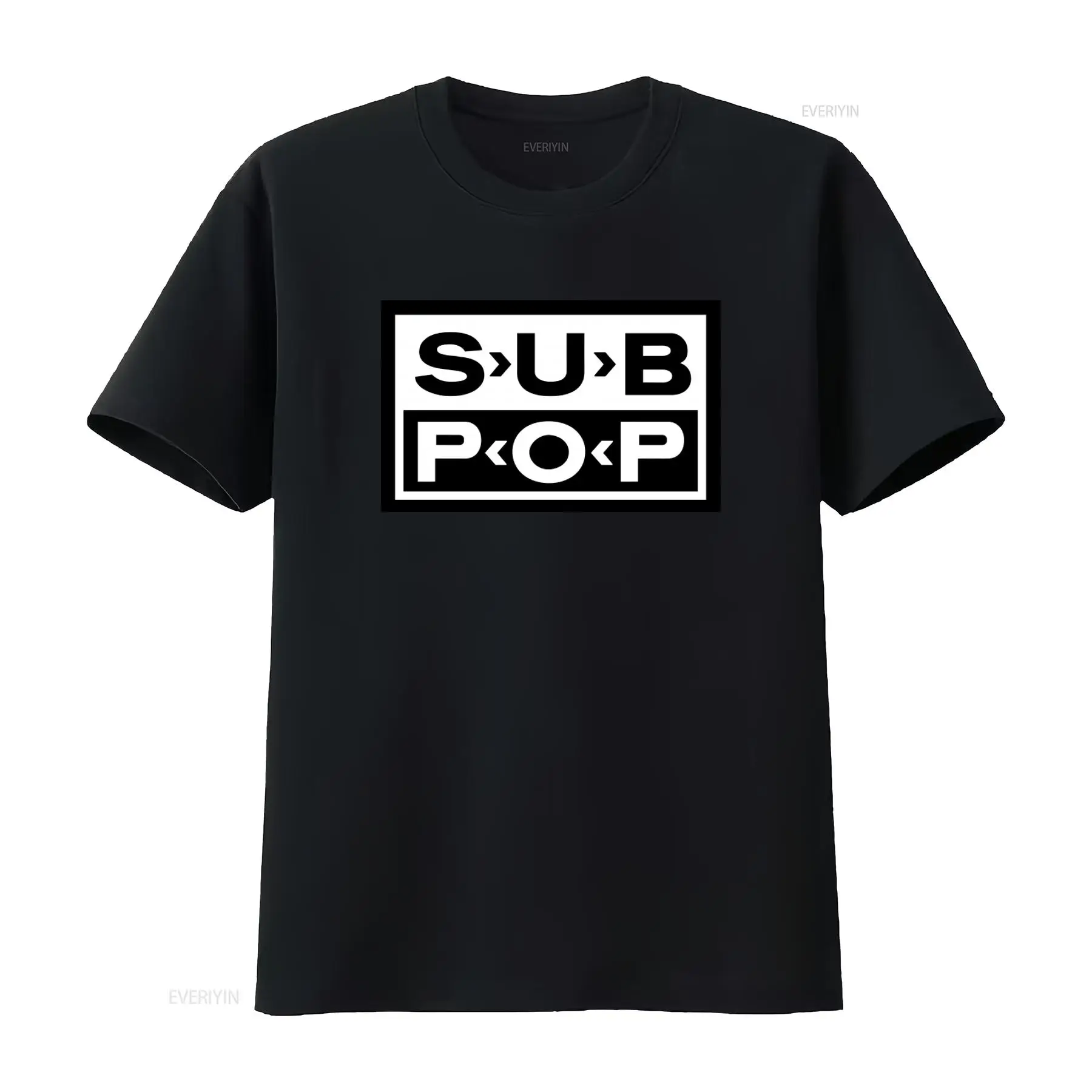 Sub Pop Logo T Shirt Black wit - Vintage Fashion Jersey recension och pris