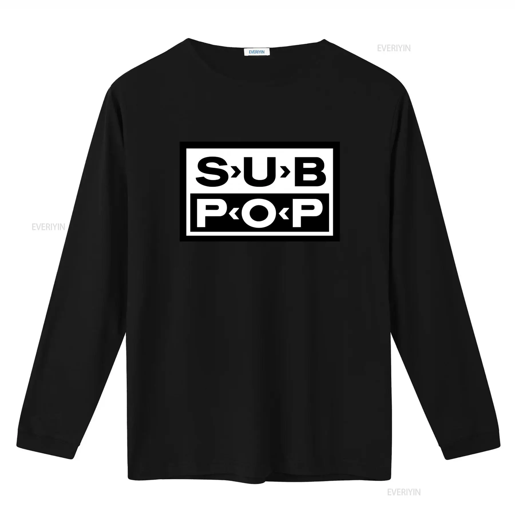 Sub Pop Logo T Shirt Black wit - Vintage Fashion Jersey recension och pris