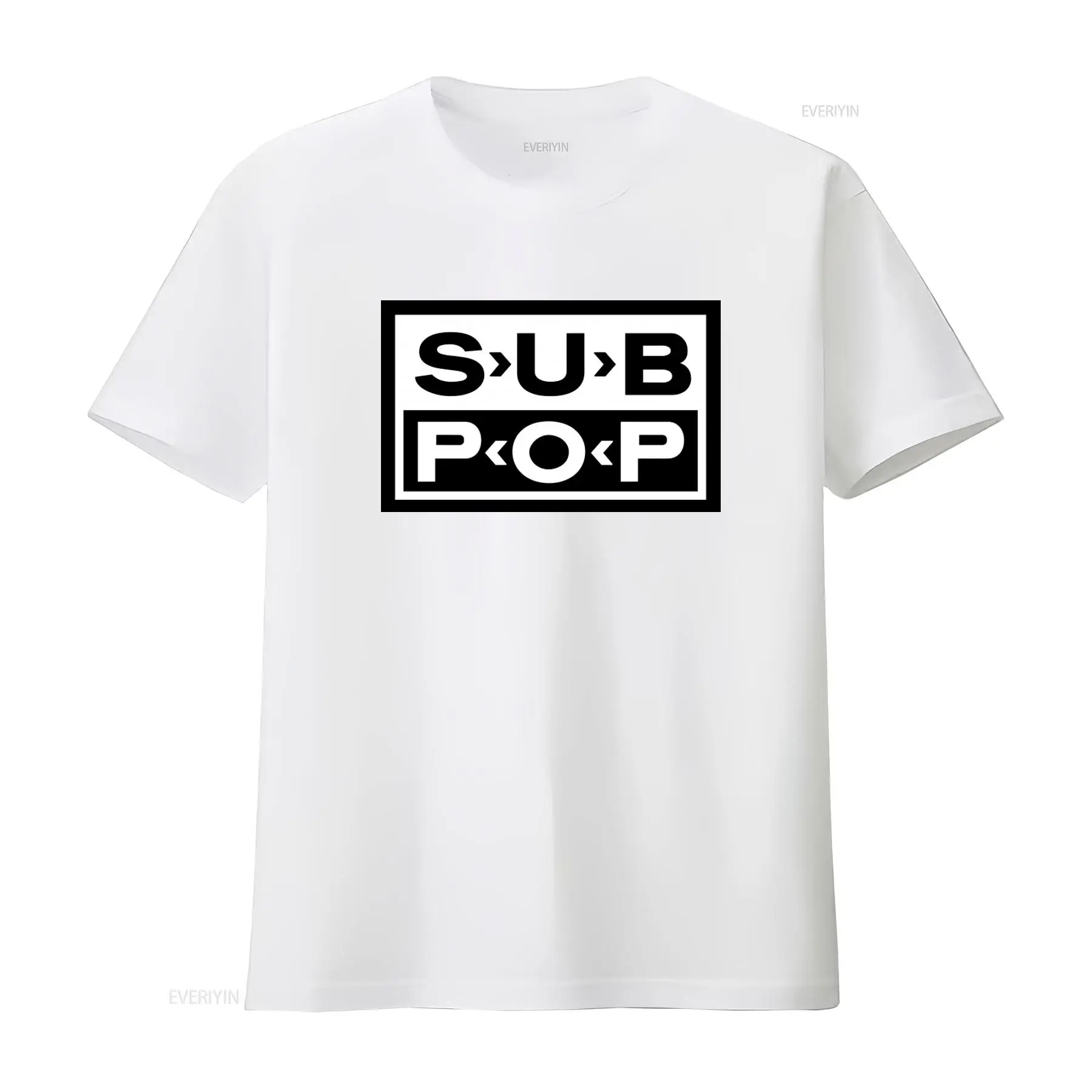 Sub Pop Logo T Shirt Black wit - Vintage Fashion Jersey recension och pris