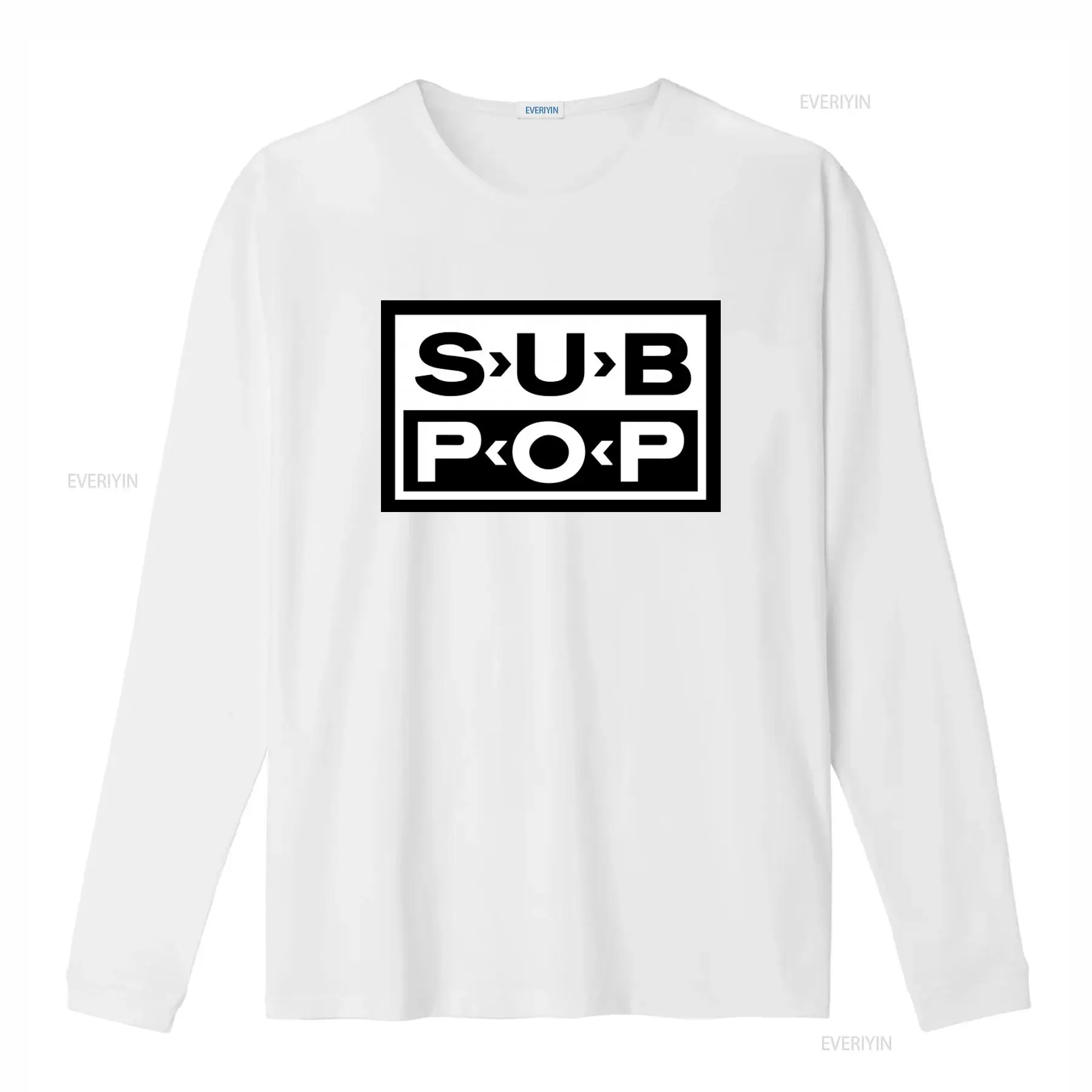 Sub Pop Logo T Shirt Black wit - Vintage Fashion Jersey recension och pris