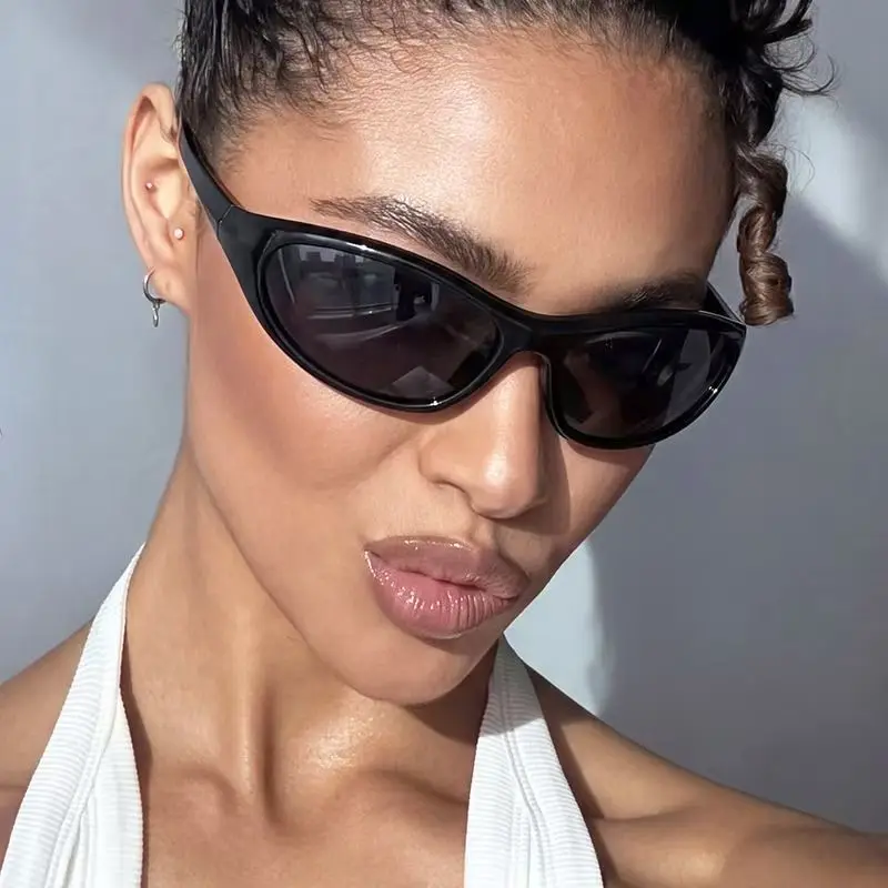 Y2K Punk Sports Sunglasses for - Vintage Fashion Enthusiasts recension och pris