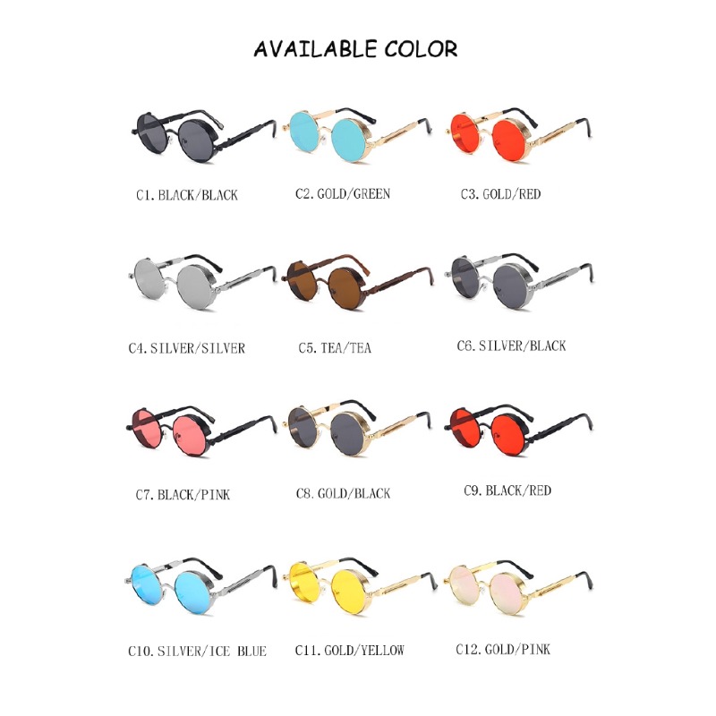 Metal Steampunk Sunglasses Men - Vintage Fashion Enthusiasts recension och pris
