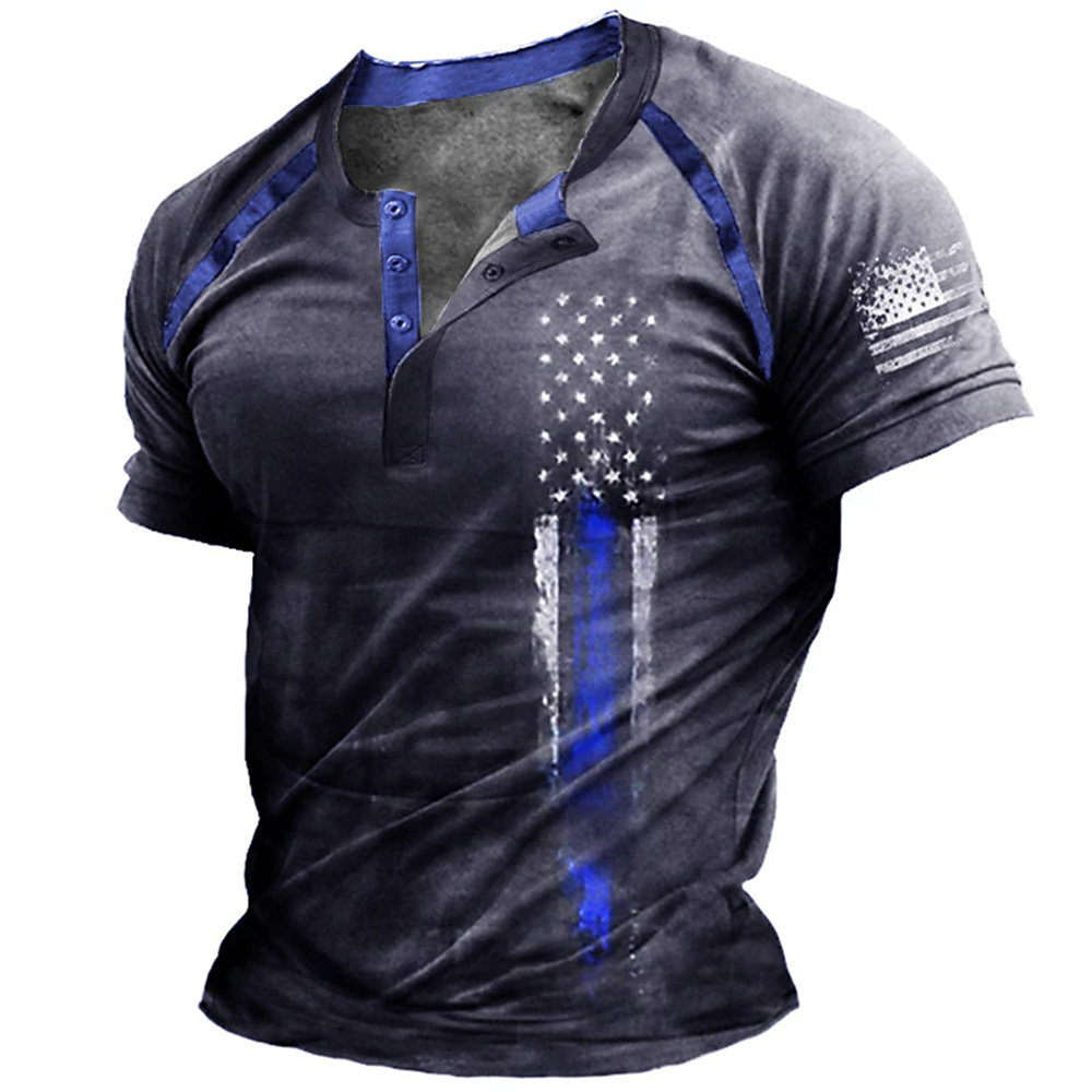 Funny 3D American Flag Print M - Vintage Fashion Jersey recension och pris