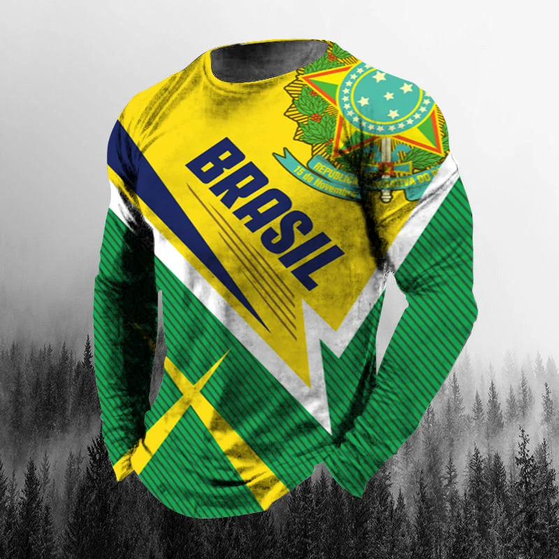 Vintage Brazilian Flag 3D Prin - Vintage Fashion Enthusiasts recension och pris