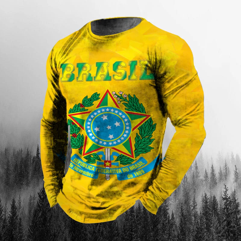 Vintage Brazilian Flag 3D Prin - Vintage Fashion Enthusiasts recension och pris