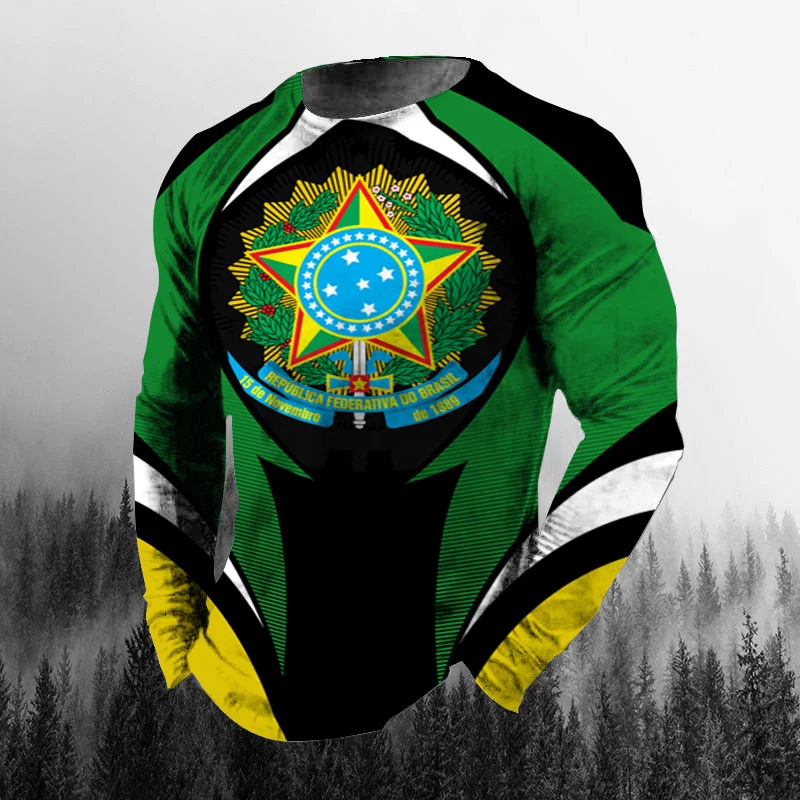Vintage Brazilian Flag 3D Prin - Vintage Fashion Enthusiasts recension och pris