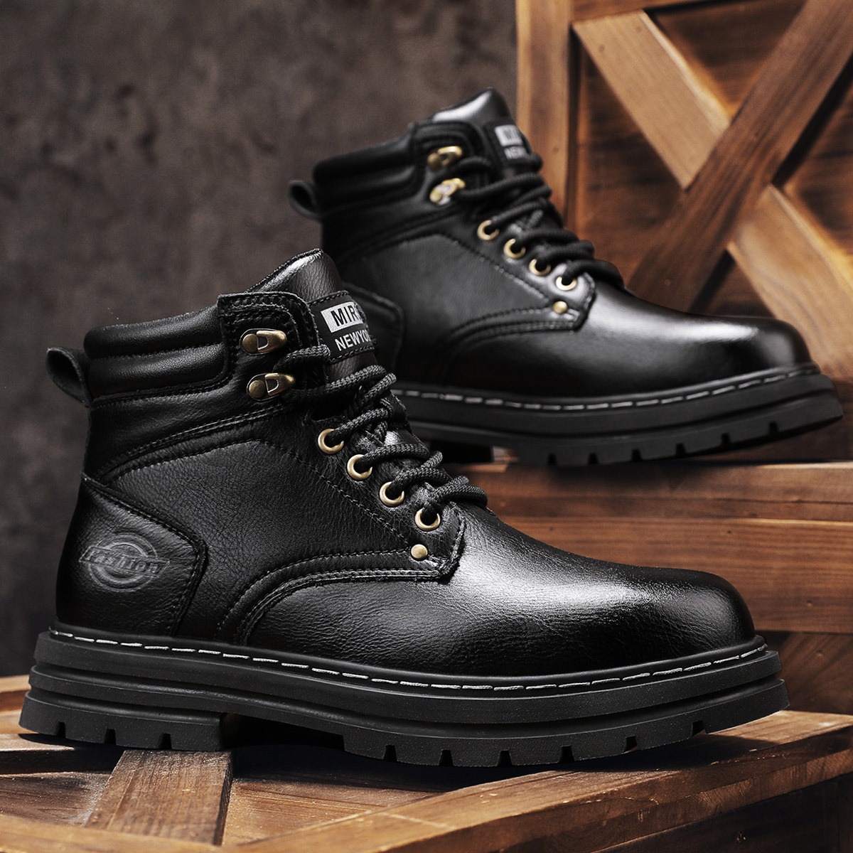 Men's Vintage Ankle Work Boots - Vintage Outdoor Fashion recension och pris