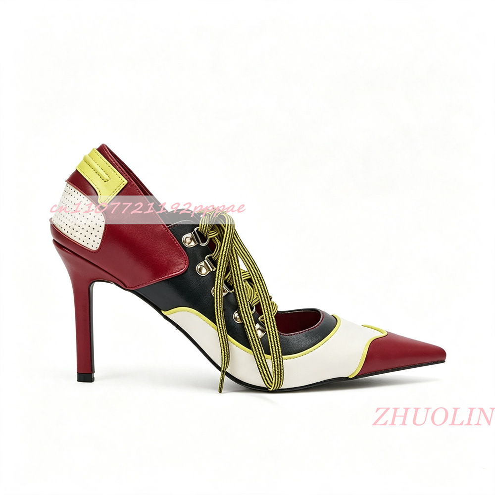 Women Lace Up Pumps Pointed To - Vintage Fashion Online recension och pris