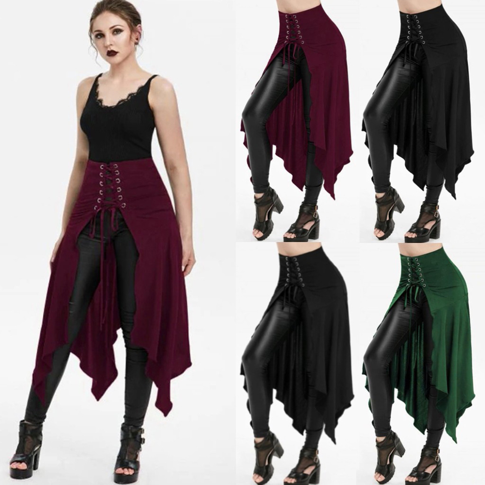Gothic Skirt Black Medieval Vi - Vintage Fashion Dresses recension och pris